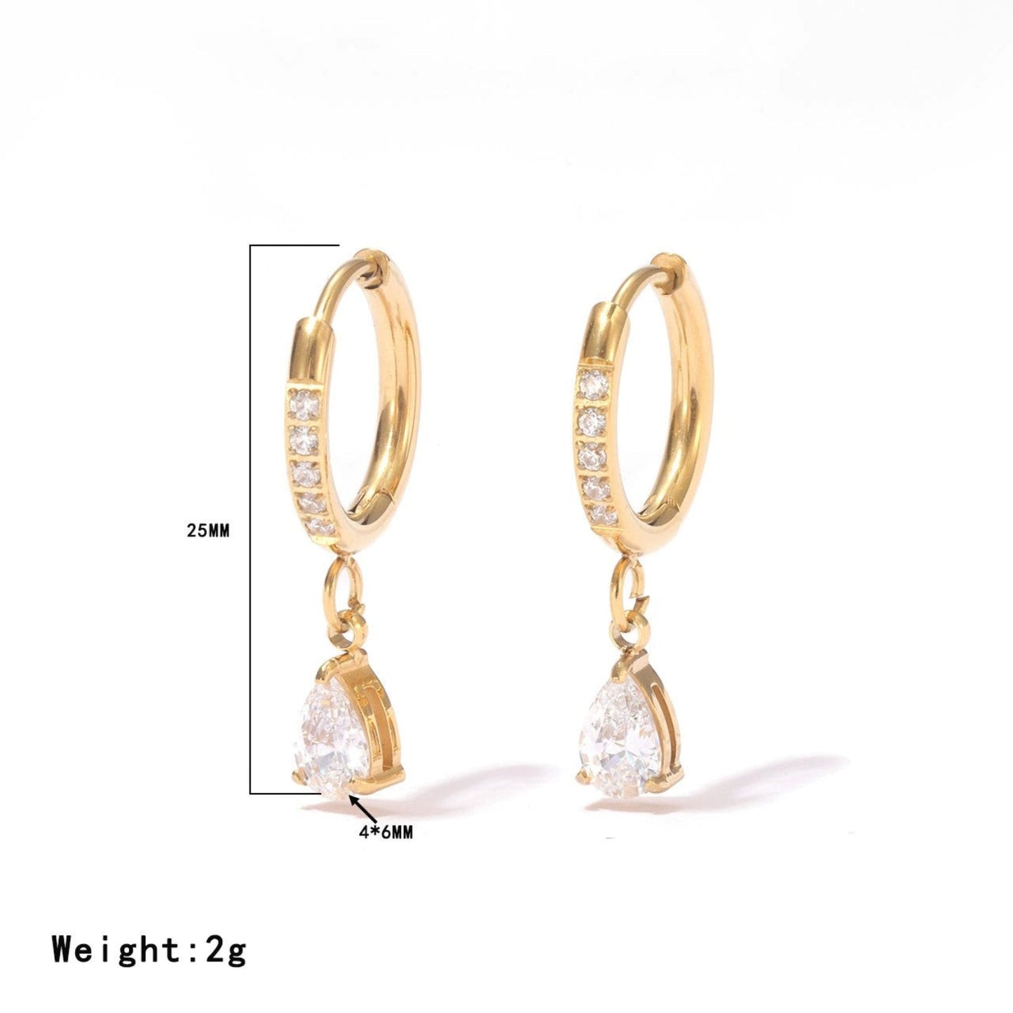 Gold Triple Hoop Statement Earrings JLT13698