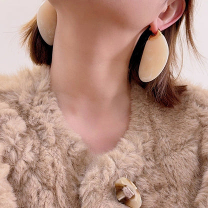 Bohemian Textured Crescent Drop Earrings JLT13705