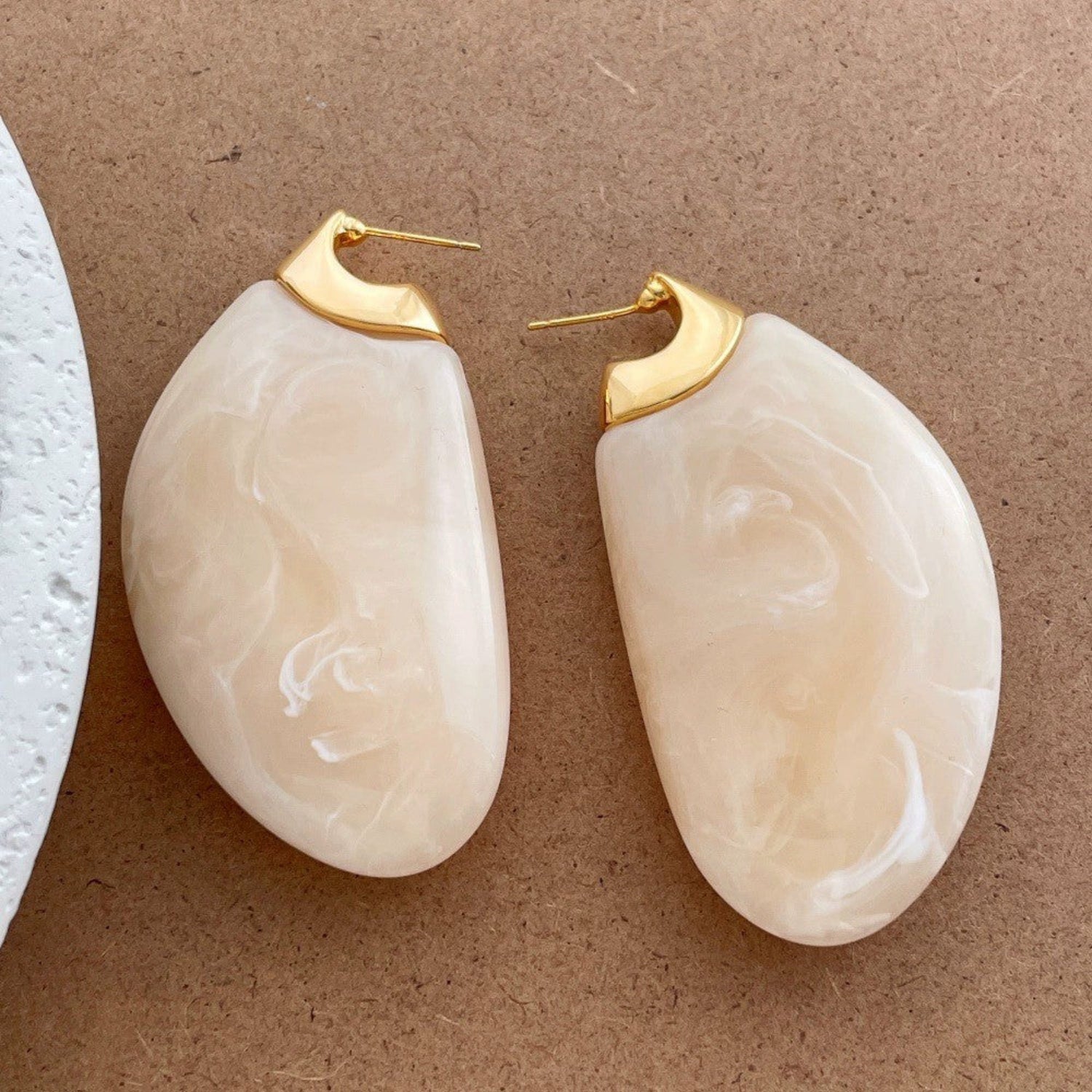 Bohemian Textured Crescent Drop Earrings JLT13705