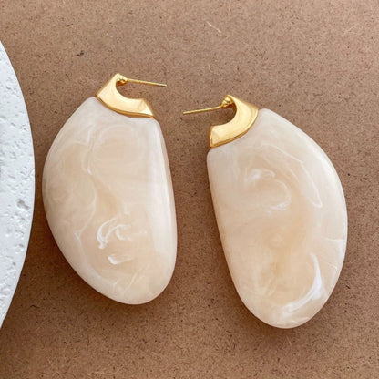 Bohemian Textured Crescent Drop Earrings JLT13705
