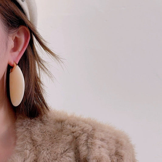 Bohemian Textured Crescent Drop Earrings JLT13705