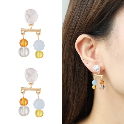 Pastel Geometric Bead Drop Earrings JLT13722