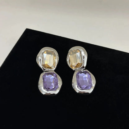 Champagne and Lavender Statement Earrings JLT13741