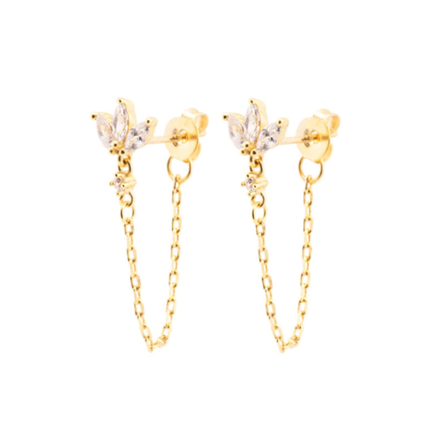 Gold Textured Curved Earrings JLT13808