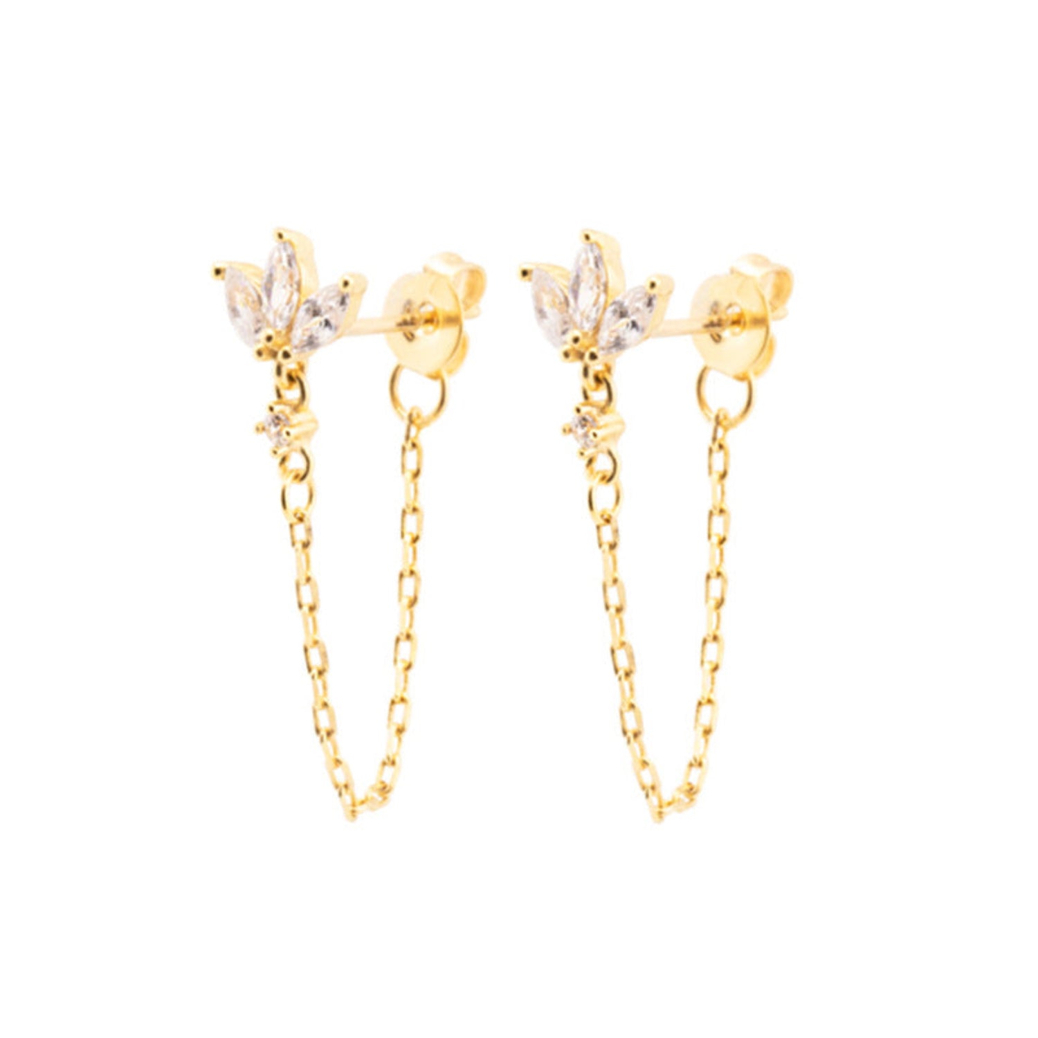 Gold Textured Curved Earrings JLT13808