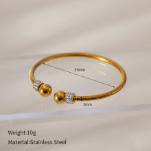 Flexible Cord Rhinestone Bead Opening Kada Bracelet JLTB0688