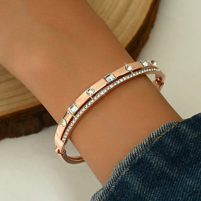 Radiant Elegance Rose Gold Bangle high-end niche exquisite Bracelet  JLTB0726