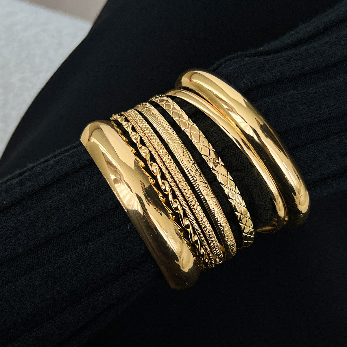 Gold Gilded Bracelet Bangle (PACK OF 4) JLTB0815