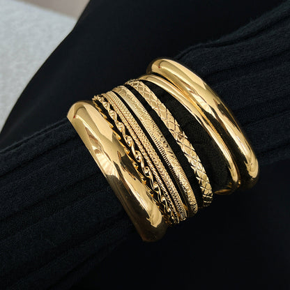 Gold Gilded Bracelet Bangle (PACK OF 4) JLTB0815
