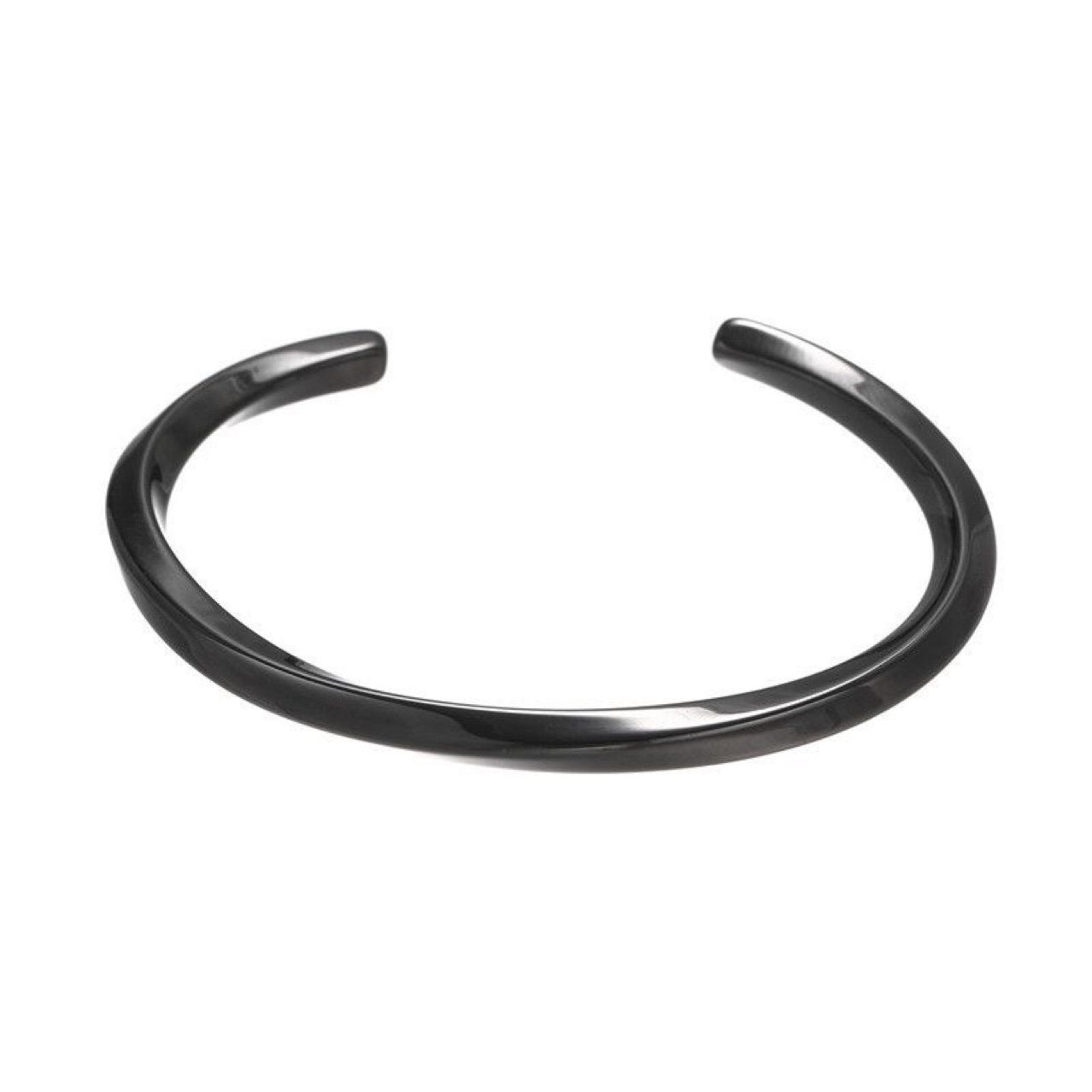 Minimalist Matte Black Metal Unisex Bangle Bracelet JLTB0835