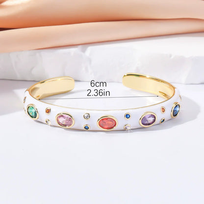 Radiant Multicolor Gemstone Cuff Bracelet JLTB0849