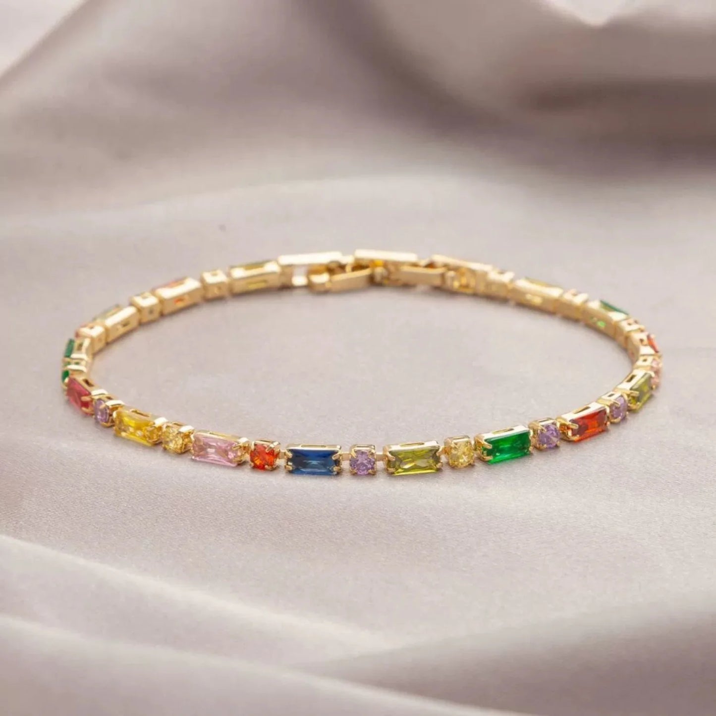 Spectrum Sparkle Gemstone Tennis Bracelet JLTB0853