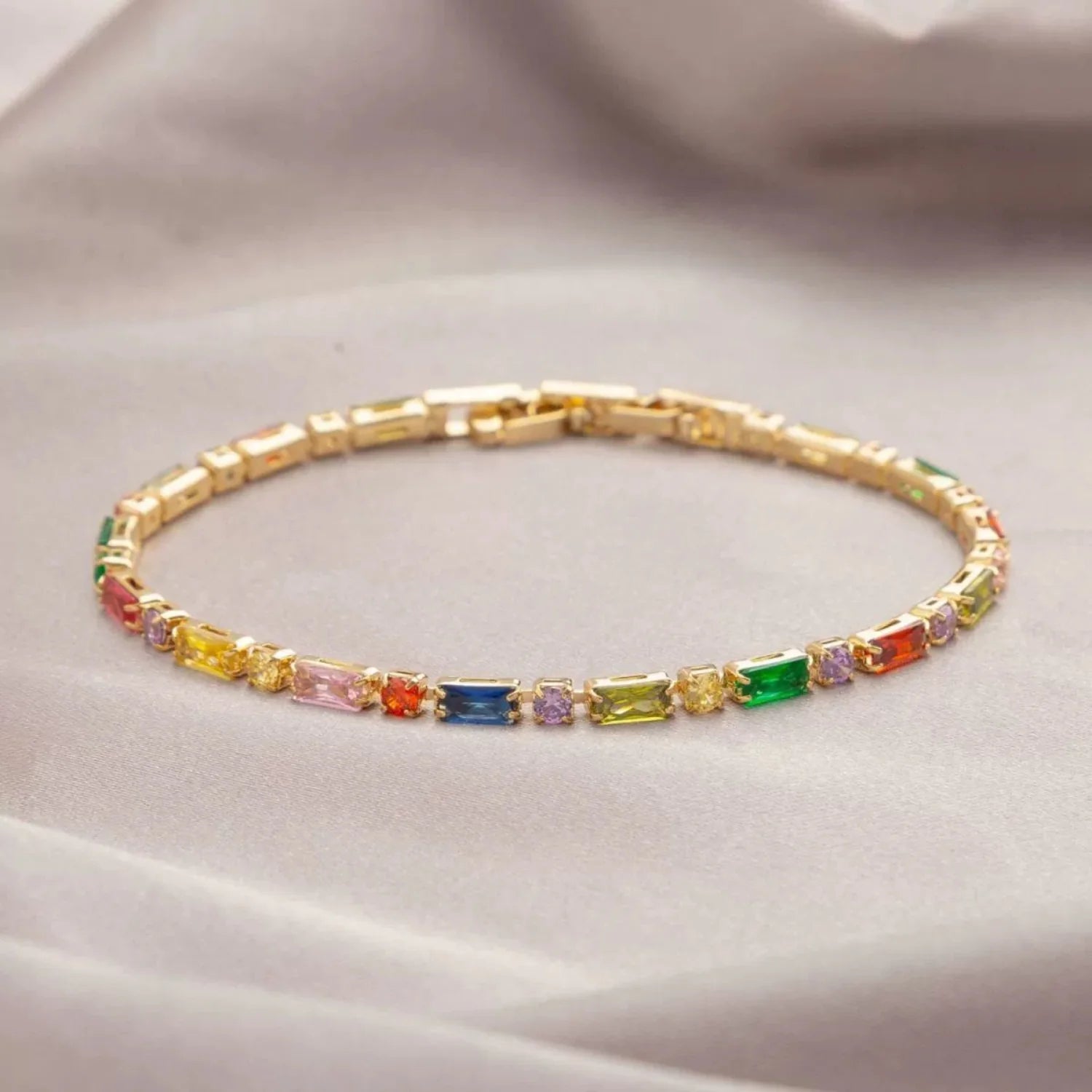 Spectrum Sparkle Gemstone Tennis Bracelet JLTB0853