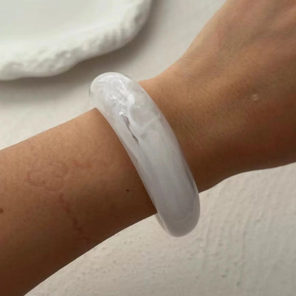 Just Lil Things Cloud White Glossy Resin Bracelet JLTB0878