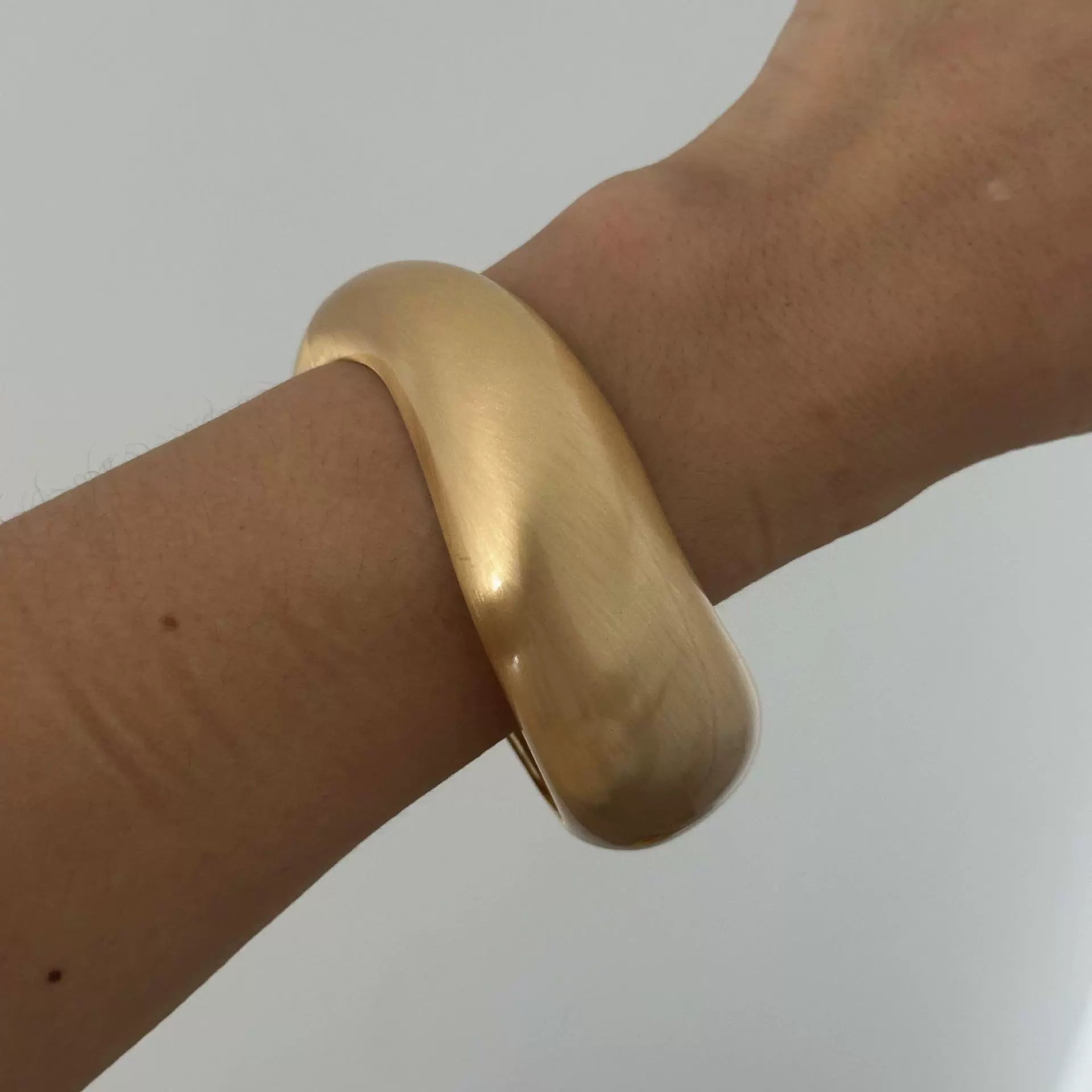 Just Lil Things Bold Matte Gold-Tone Sculptural Cuff Bracelet JLTB0921