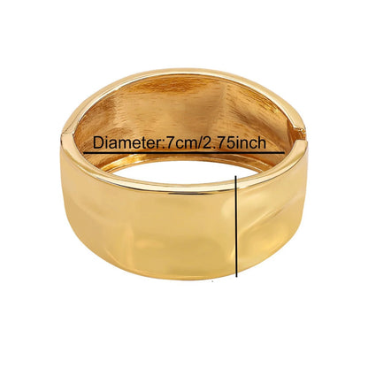 Just Lil Things Wide Gold-Toned Cuff Bracelet Design JLTB0925