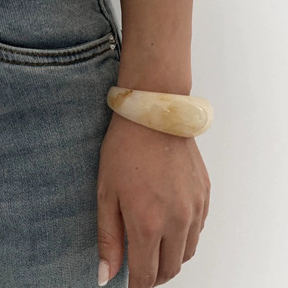 Just Lil Things Creamy Marble Glossy Resin Bracelet Design JLTB0927