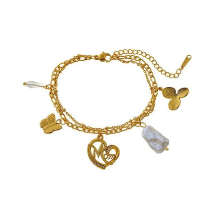 Layered "Mom" Charm Bracelet JLTB0997