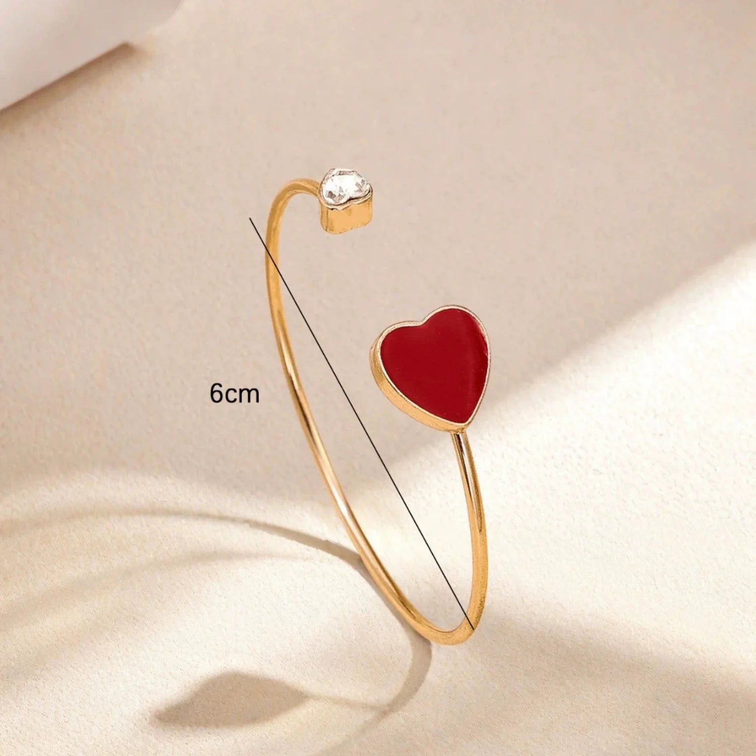 Gold Dual Heart Open Bangle JLTB1004