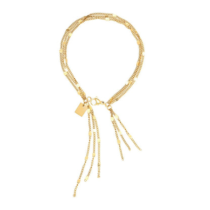 Gold Layered Sequined Chain Bracelet JLTB1063