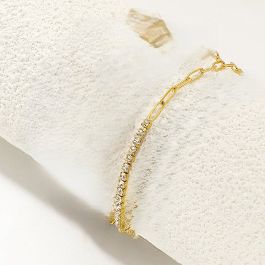 Gold Two-Tone Linked Bracelet JLTB1070
