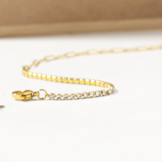 Gold Two-Tone Linked Bracelet JLTB1070