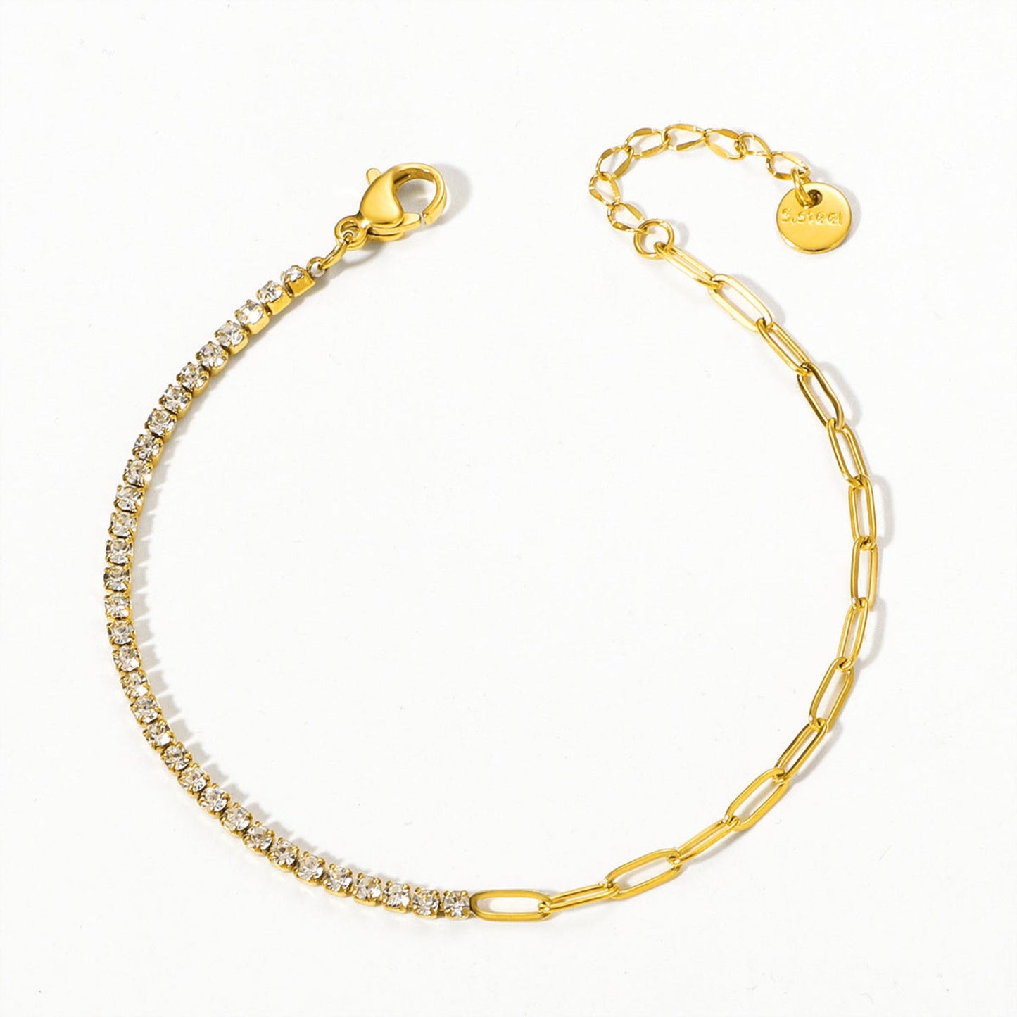 Gold Two-Tone Linked Bracelet JLTB1070