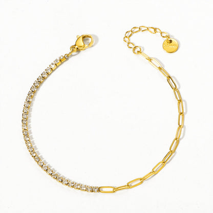 Gold Two-Tone Linked Bracelet JLTB1070