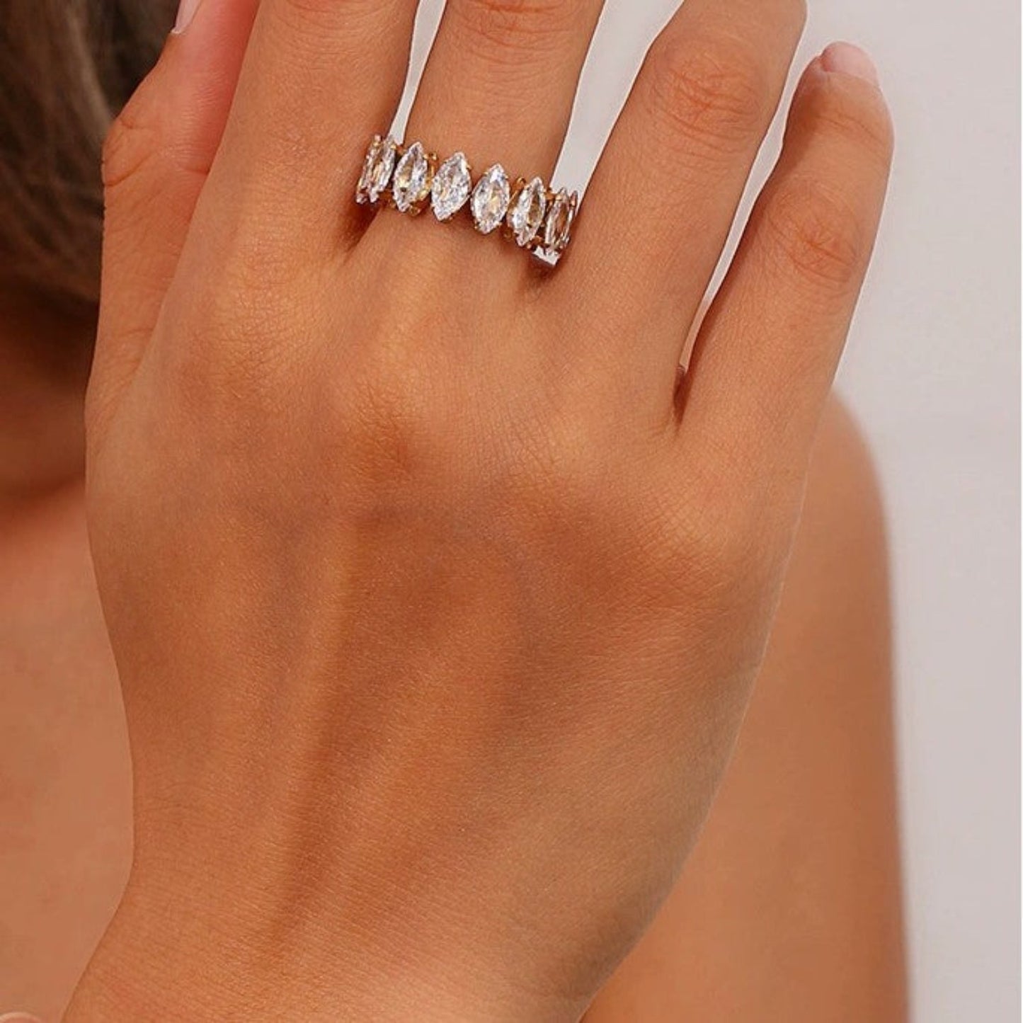 Crystal Marquise Adjustable Ring JLTR0616
