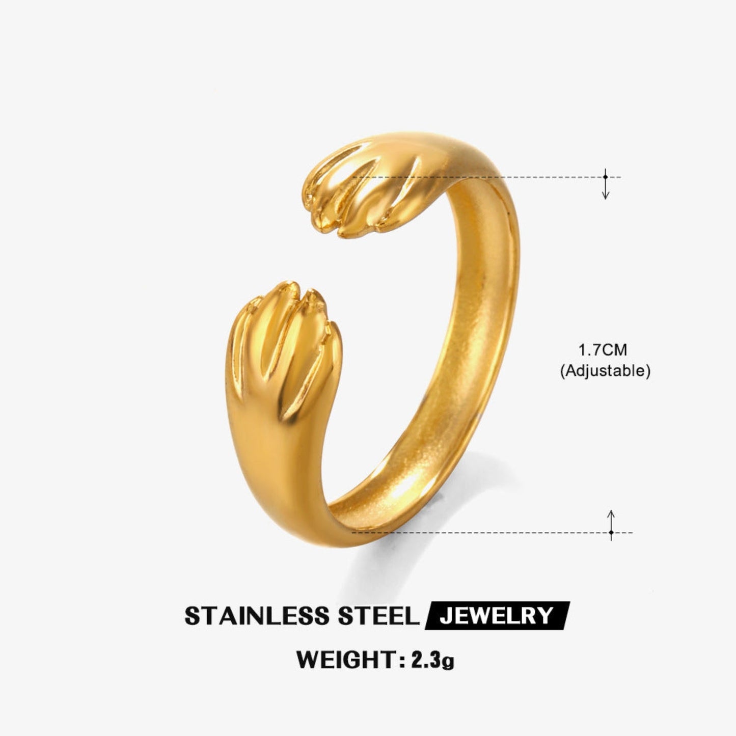Metallic Gold Braided Statement Ring JLTR0747
