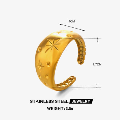Golden Celestial Star Dome Ring JLTR0753