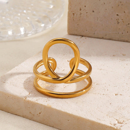 Golden Loop Multi-Band Statement Ring JLTR0759