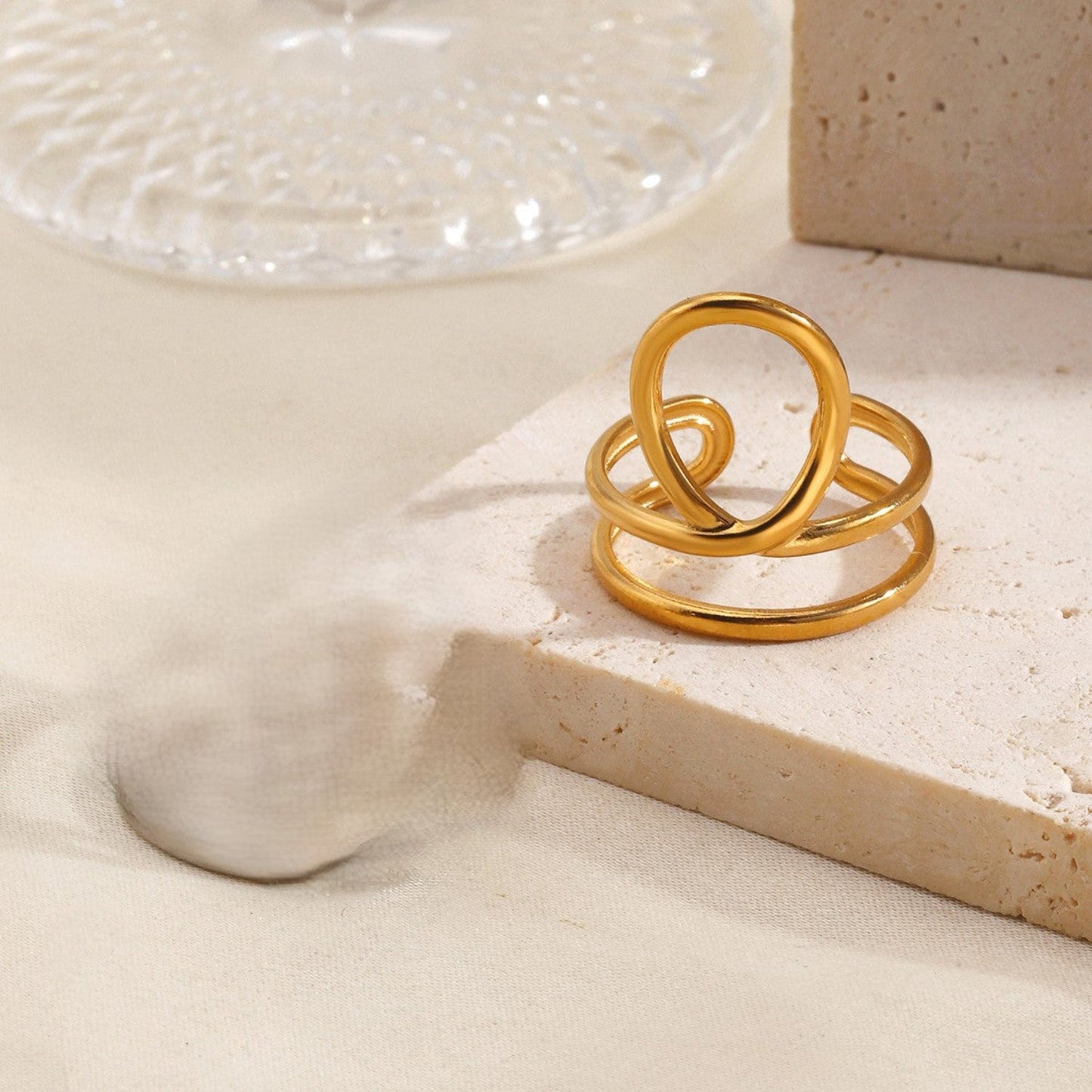 Golden Loop Multi-Band Statement Ring JLTR0759