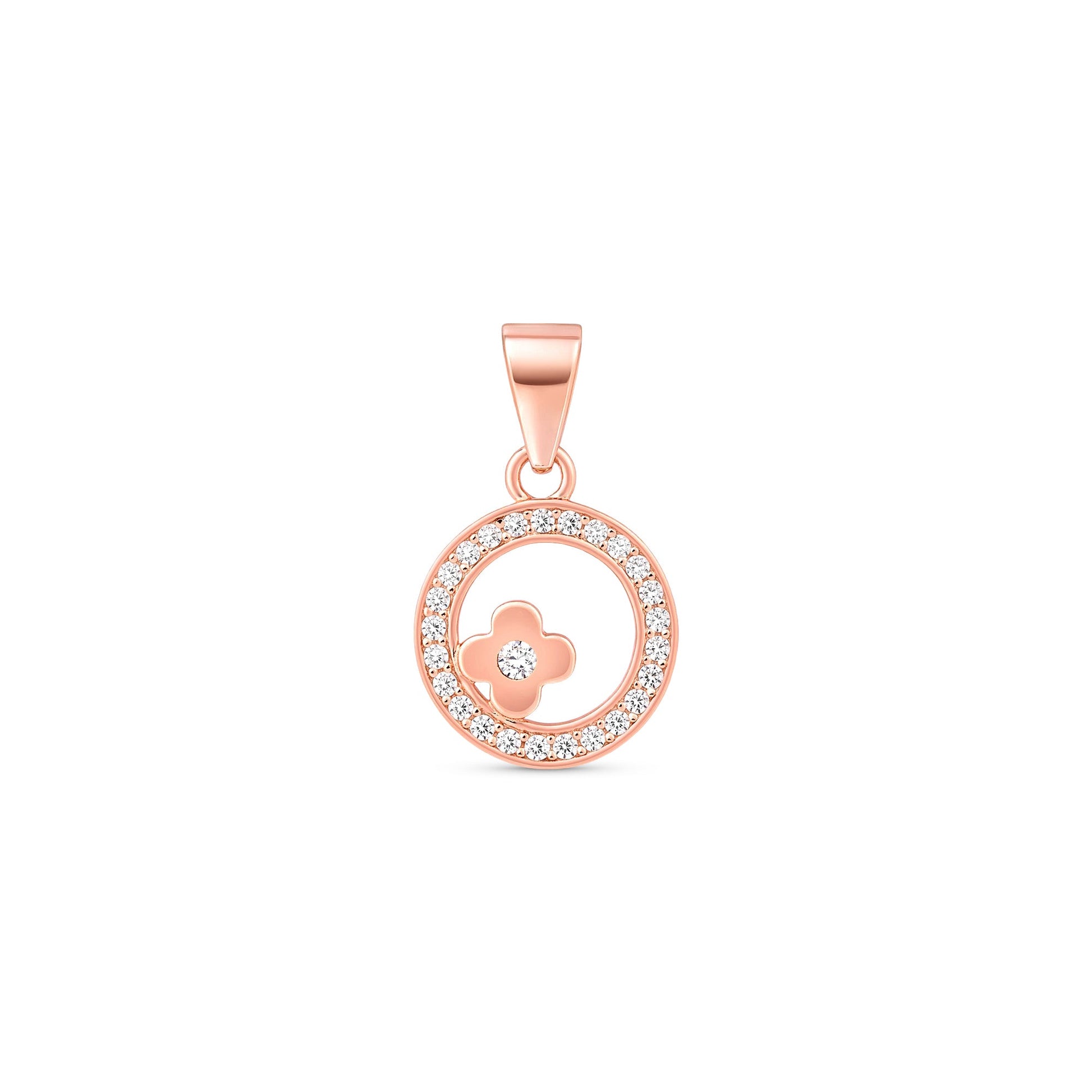 Clover Orbit Silver Pendant