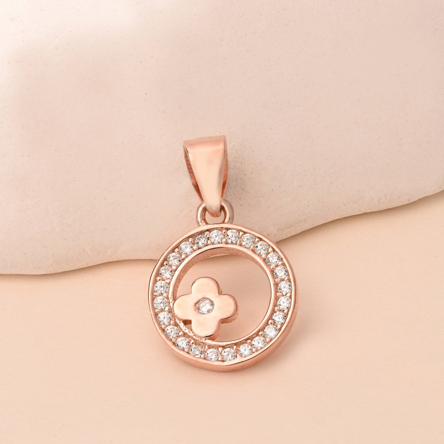 Clover Orbit Silver Pendant
