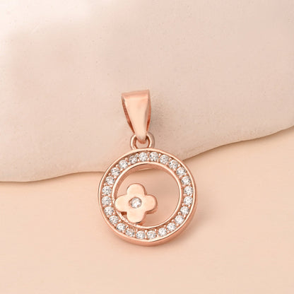 Clover Orbit Silver Pendant