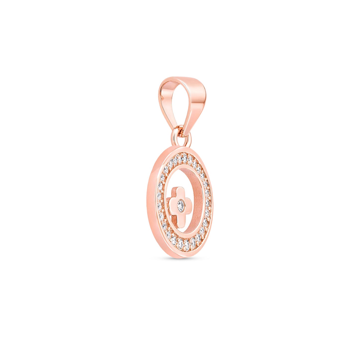 Clover Orbit Silver Pendant