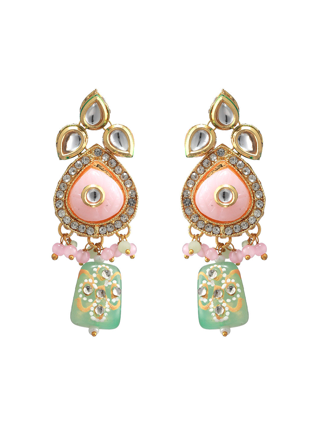 Multicolor Pastel-Toned Kundan Gold-Plated Choker Jewellery Set