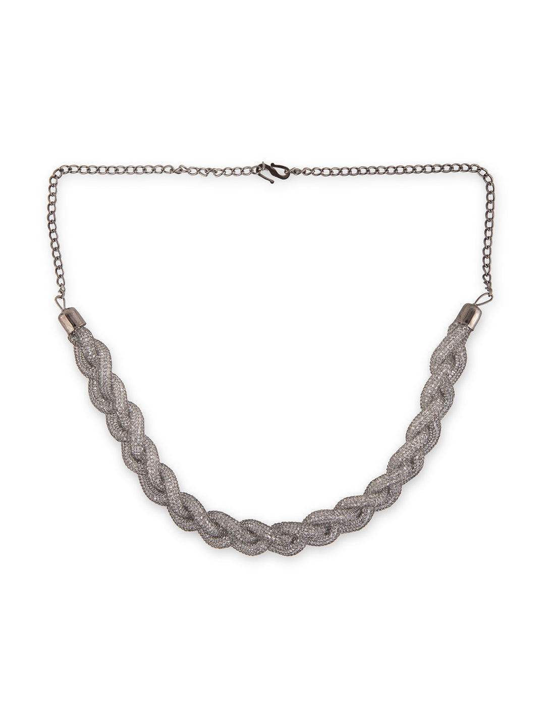 Priyaasi Silver Plated Meshed Jewellery Set