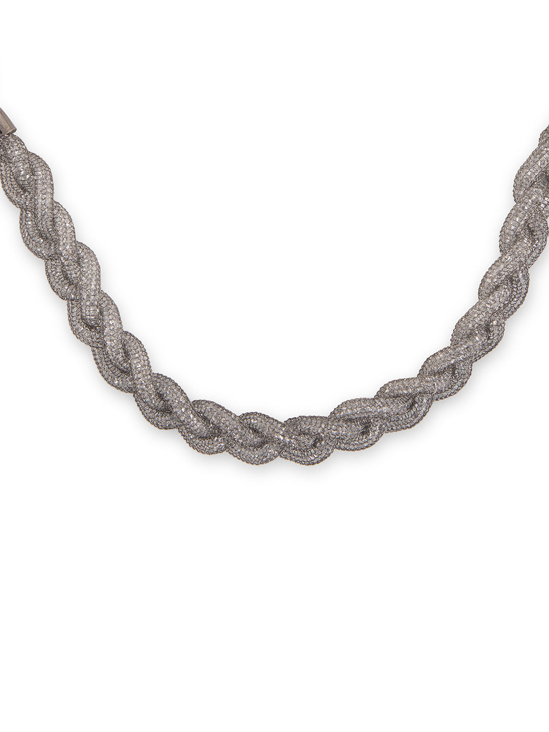 Priyaasi Silver Plated Meshed Jewellery Set