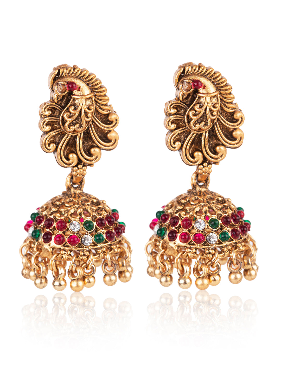 Priyaasi Gold Plated Goddess Laxmi Temple Choker Set