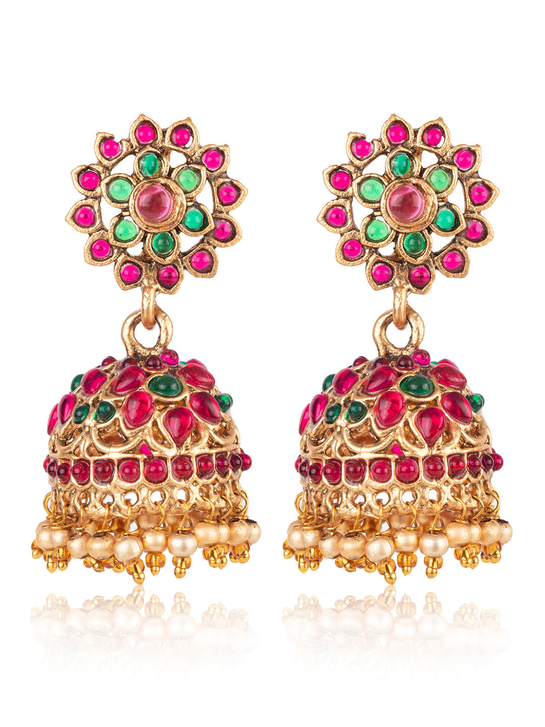 Priyaasi Real Kemp Gold Plated Goddess laxmi Choker Set