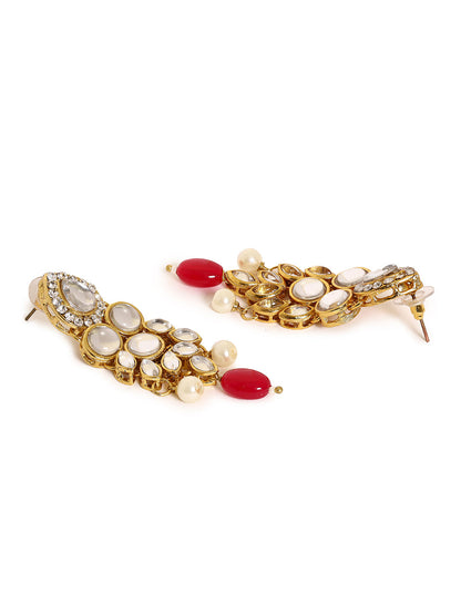 Priyaasi The Combo of Radiant Rubies and Elegant Kundan Jewellery Set