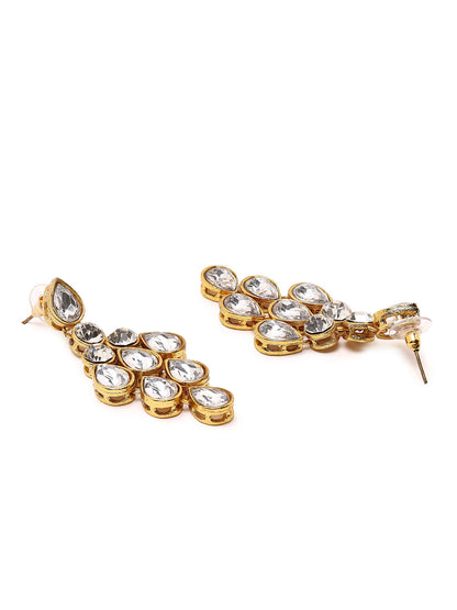 Priyaasi Graceful Grandeur Kundan Necklace Set and Maangtika Ensemble