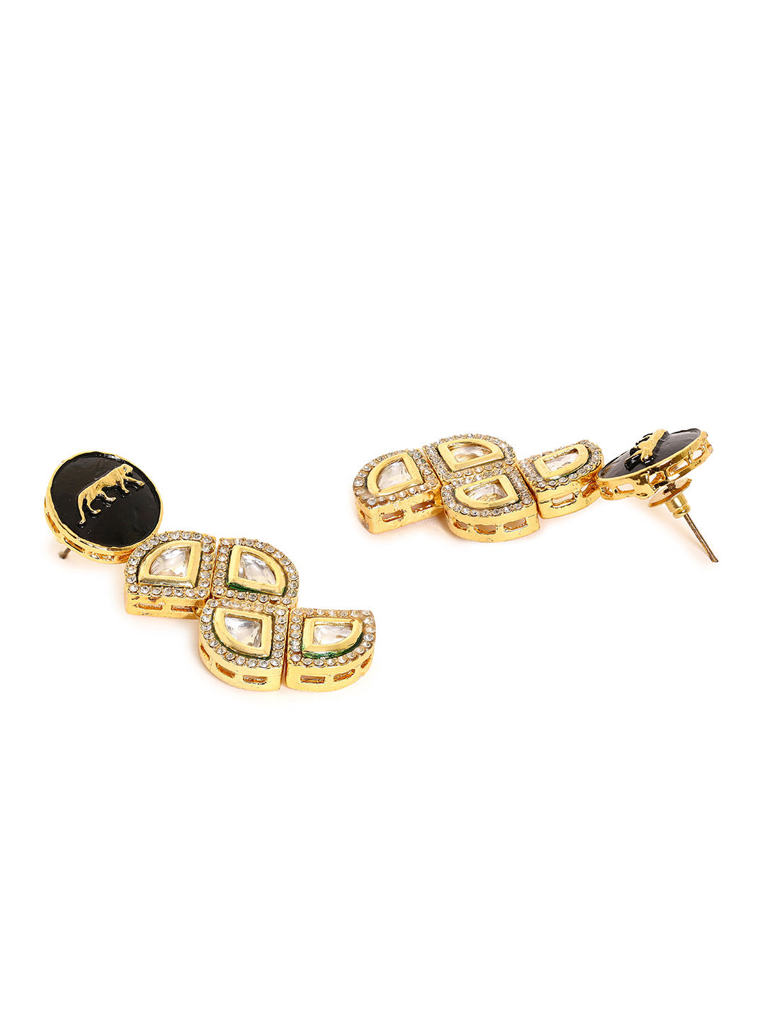 Priyaasi Majestic Mane Kundan Lion Face Jewellery Set