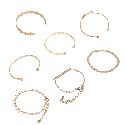 Gold Blaze Set of 7 Bracelets