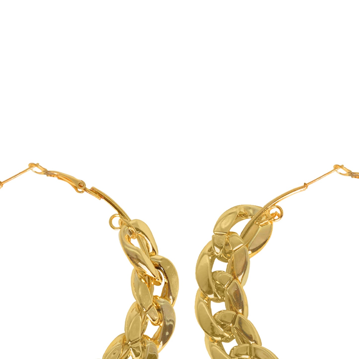 Retro Gold Chain Hoops