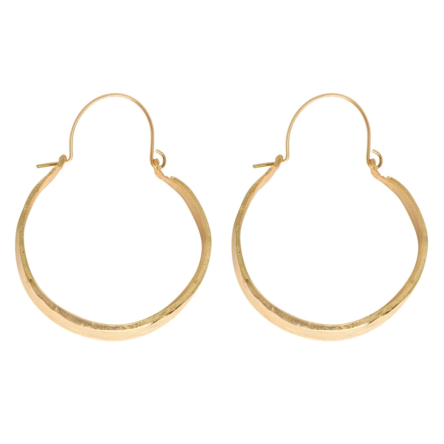 Hammered Gold Bold Hoops