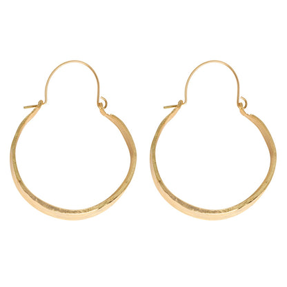 Hammered Gold Bold Hoops