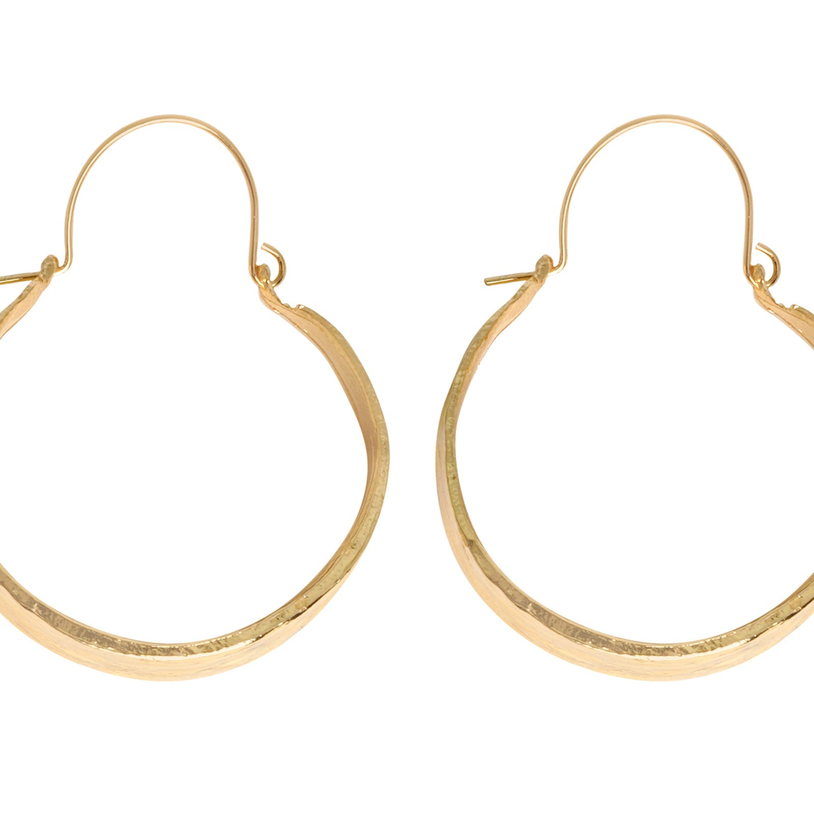 Hammered Gold Bold Hoops